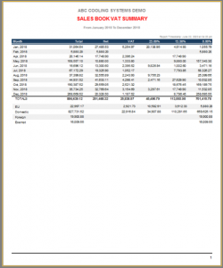 Sales Book VAT